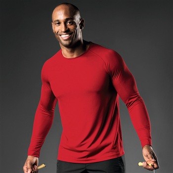 Hanes Sports Crew Neck Long Sleeve * Fri Frakt *