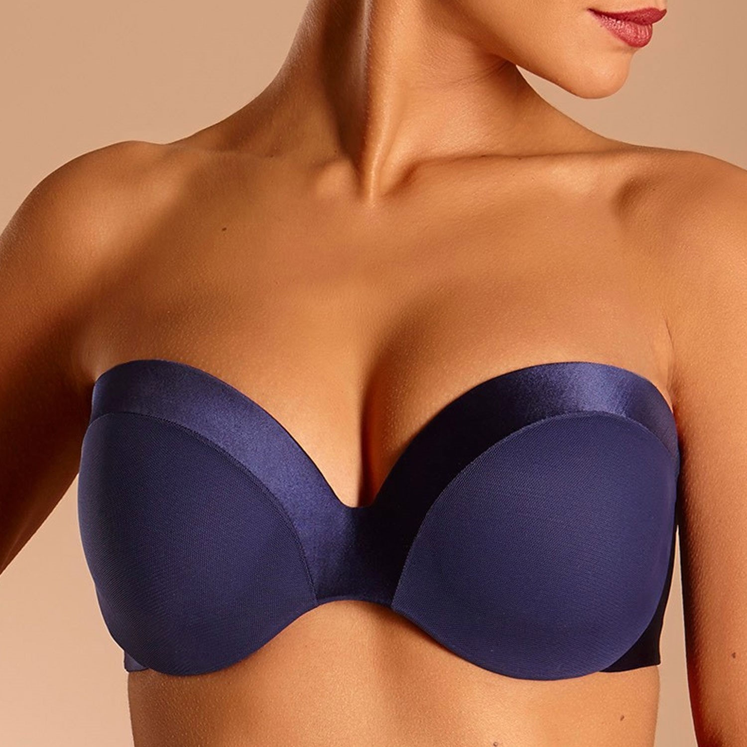 Navy Blue Strapless Bra | Hot Sex Picture