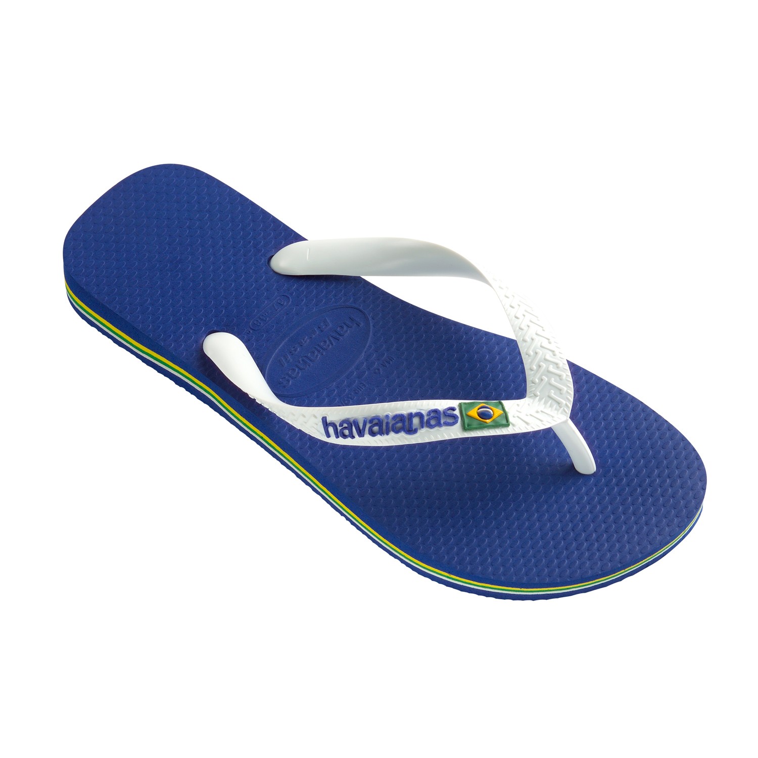 Havaianas Brasil Logo Marine Blue - Slippers - Everyday shoes - Shoes ...