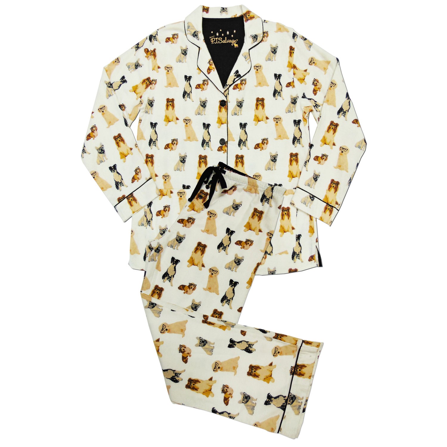 Pj Salvage Classic Dogs Flannel Pajama - Pyjama's - Nachtkleding - Ondergoed - Timarco.nl