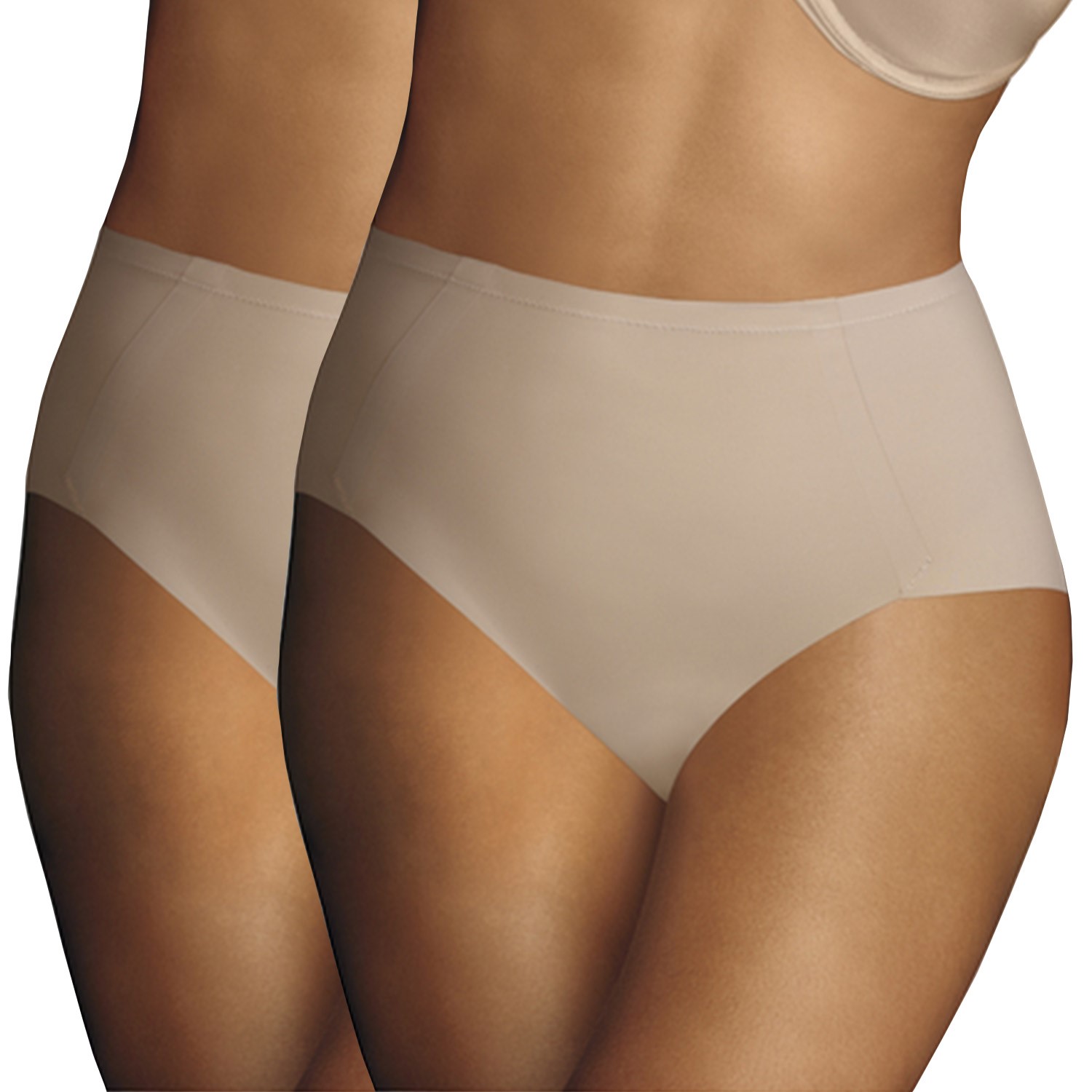 Maidenform Flexees Underwear Beige Tan 2 Pr Medium Tummy Control