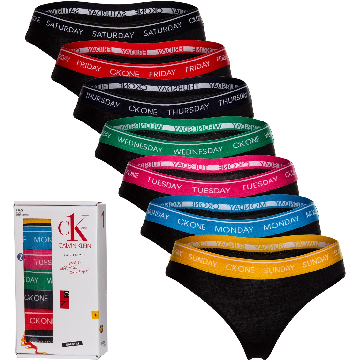 CK One Days of the Week 7-Pack Thong